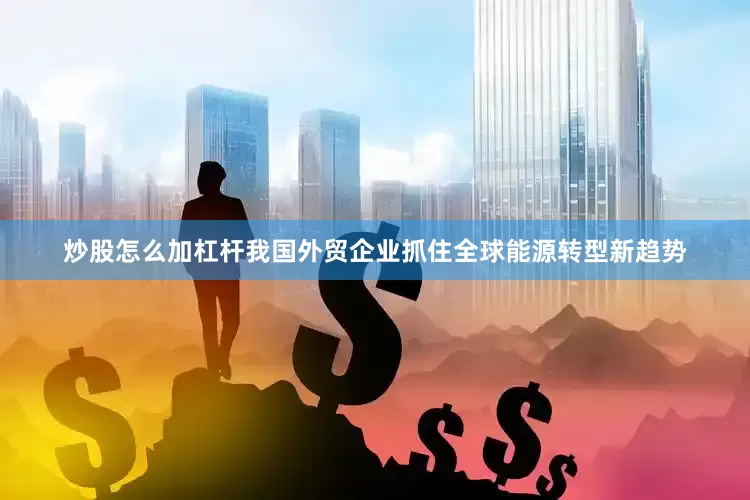 炒股怎么加杠杆我国外贸企业抓住全球能源转型新趋势